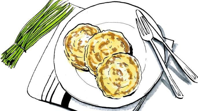 Драники рисунок карандашом