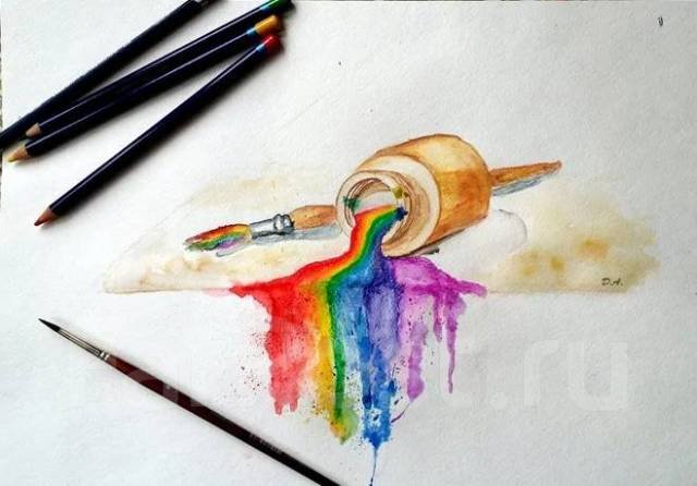 Рисунки акварелью