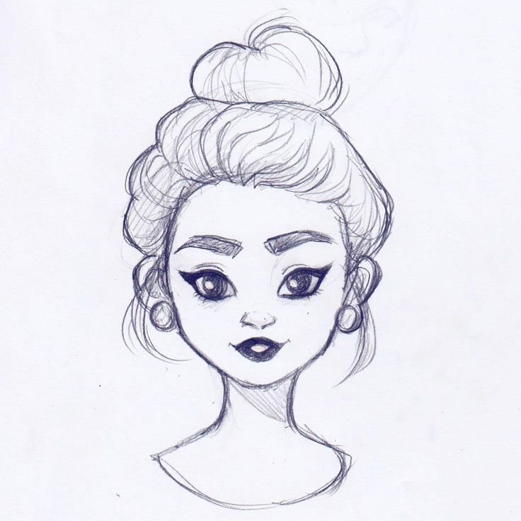 Рисунки для срисовки девушки