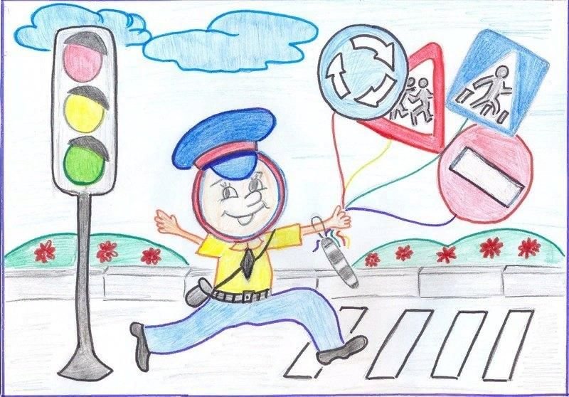 Рисунок на тему ПДД