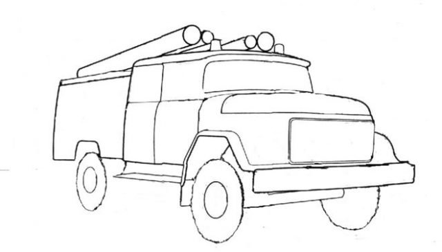 Рисование пожарная машина