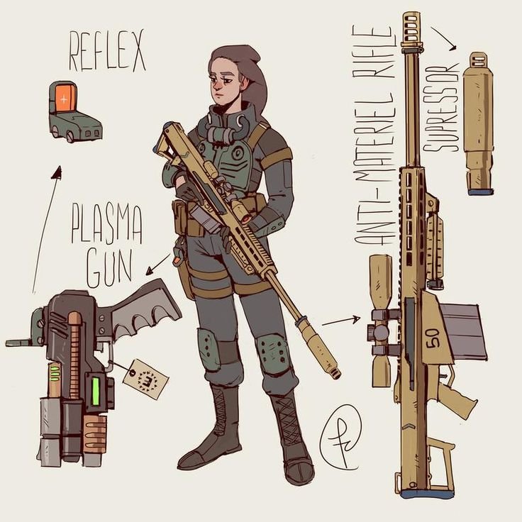 Концепт арт оружия Fallout