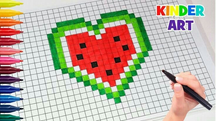 Рисунки по клеточкам цветные