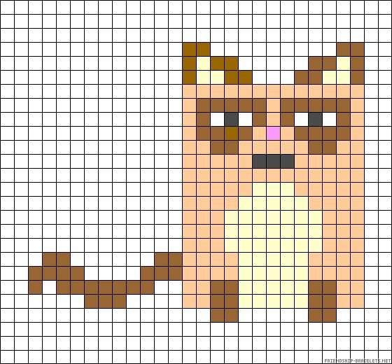 Котик по клеточкам легко