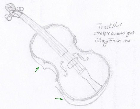 Скрипка рисунок для детей