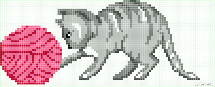 Рисунки по клеткам большие