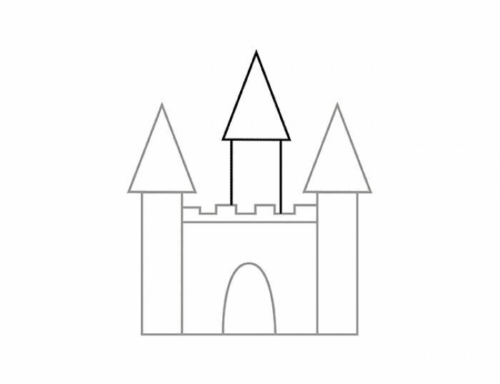Замок рисунок карандашом