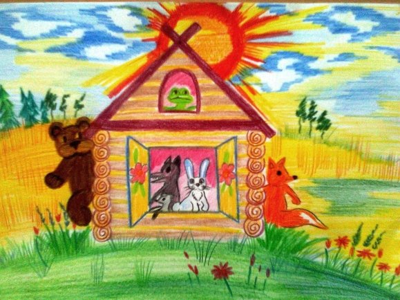 Рисунок к сказке Теремок