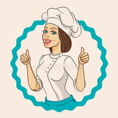 Повар женщина рисунок
