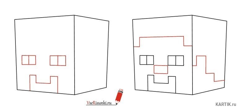 Картинки майнкрафт карандашом
