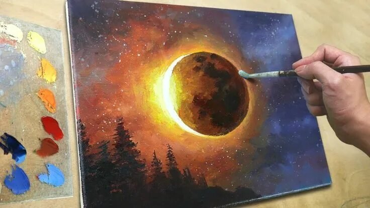 Солнечное затмение живопись