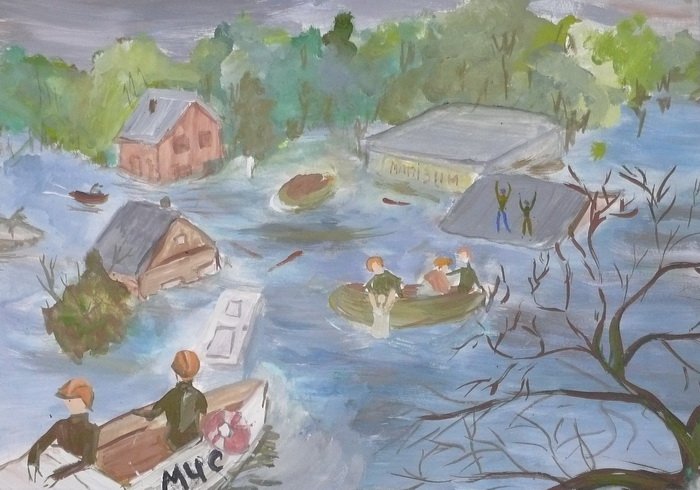 Рисунок на тему половодье