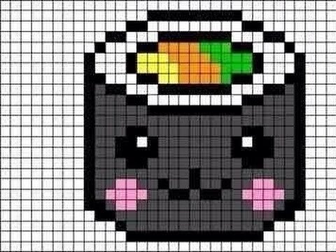 Рисунки по клеточкам еда