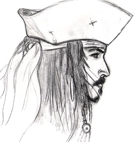 Рисунки пираты Карибского моря для срисовки