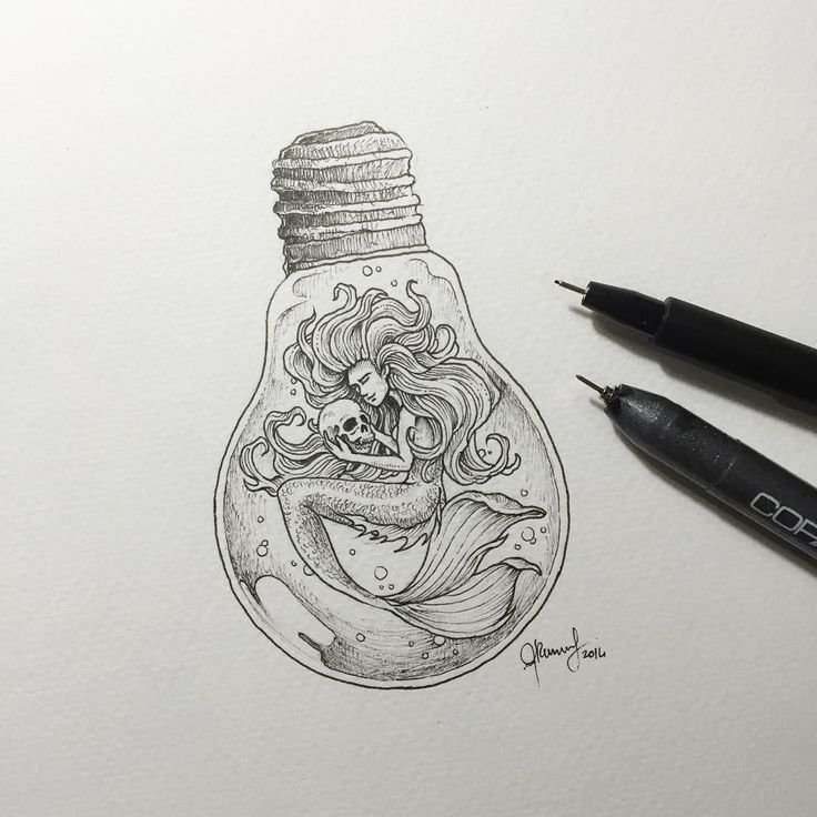 Рискунки чёрной ручкой