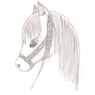 Рисунок лошади карандашом для срисовки