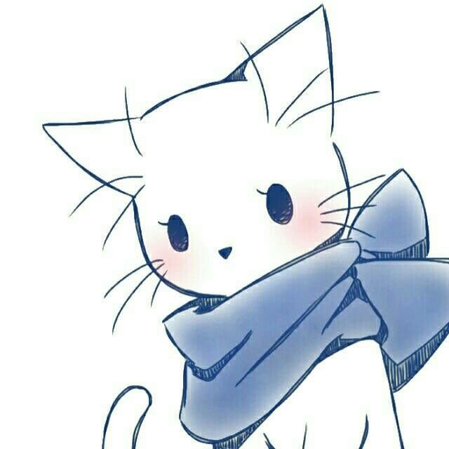 Котики для срисовки легкие и милые