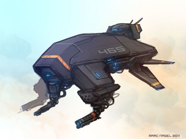 Боевой дрон Sci Fi