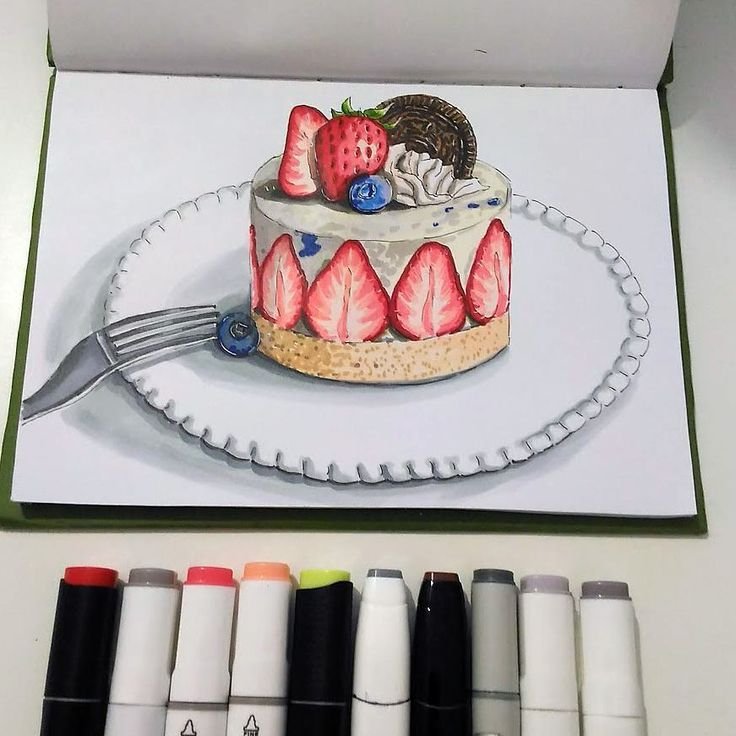 Тортик фломастерами