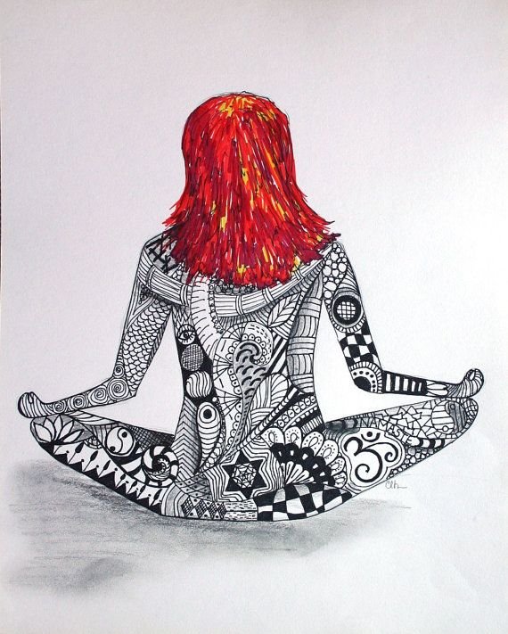 Йога картины Рисованные