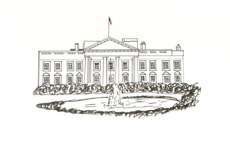 Белый дом США раскраска