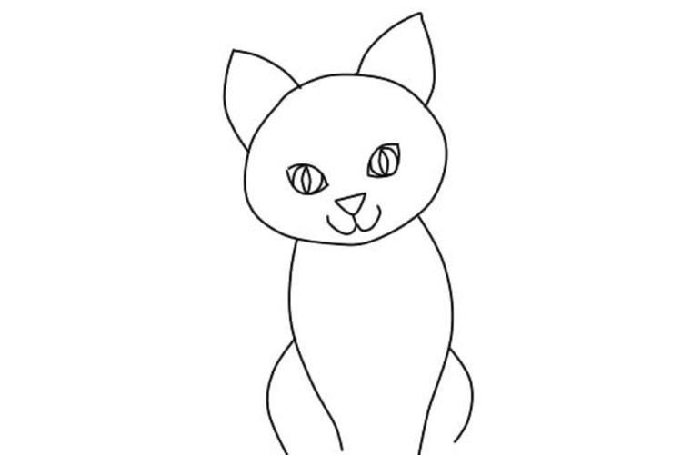 Рисунок кота для детей 8 лет фото