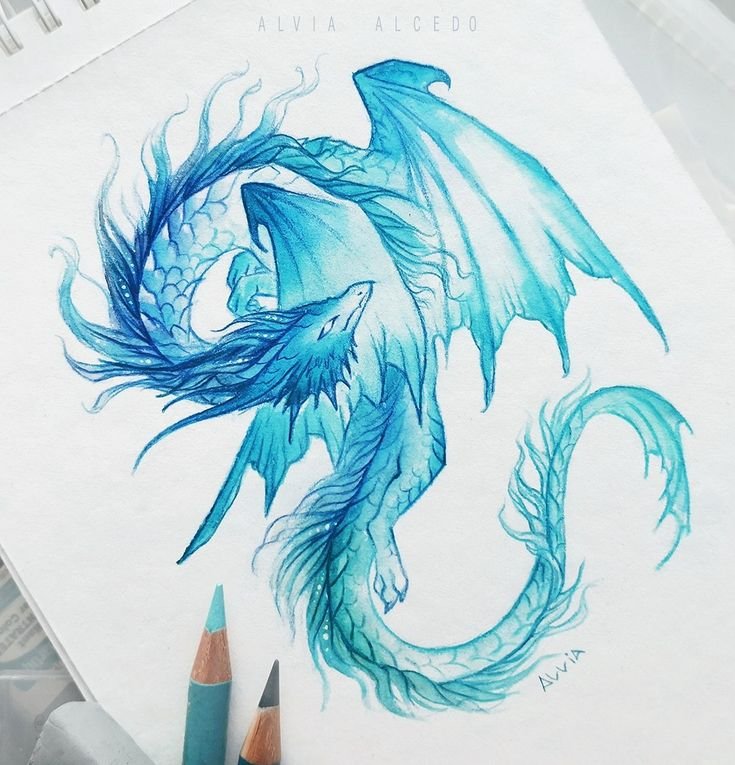 Alvia Alcedo рисунки драконы