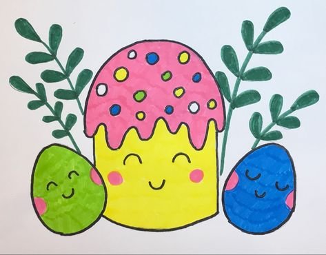 Рисунок на Пасху легкий