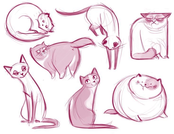 Котик скетч