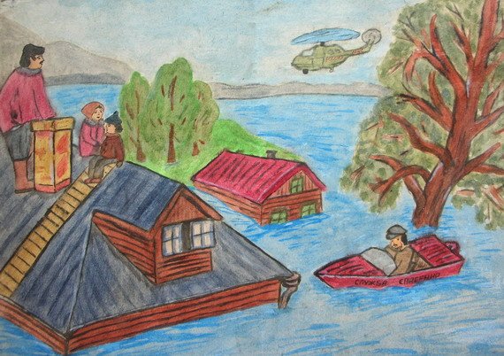 Рисунок на тему паводок
