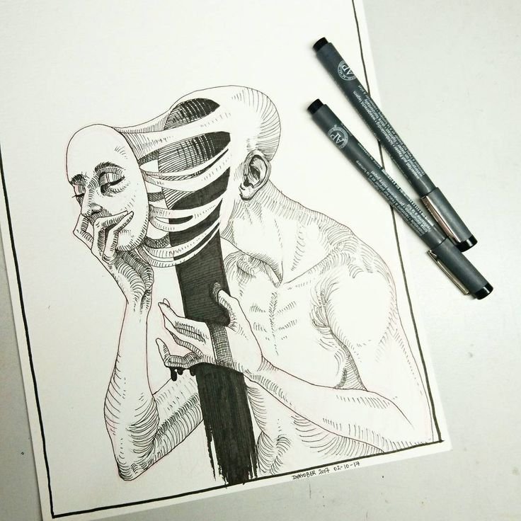 Психоделика рисунки карандашом