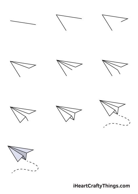Самолётик рисунок лёгкий