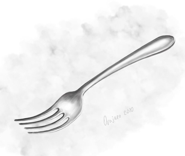 Рисование вилкой