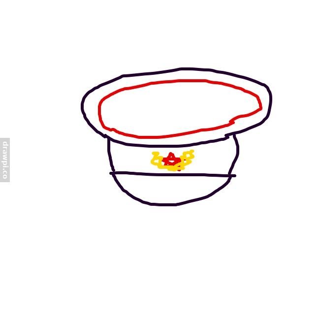 Милицейская фуражка рисунок