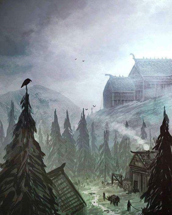 Деревня викингов концепт-арт