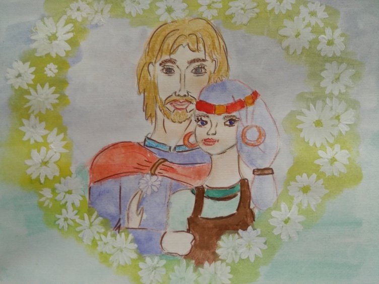 Нарисовать Петра и Февронию