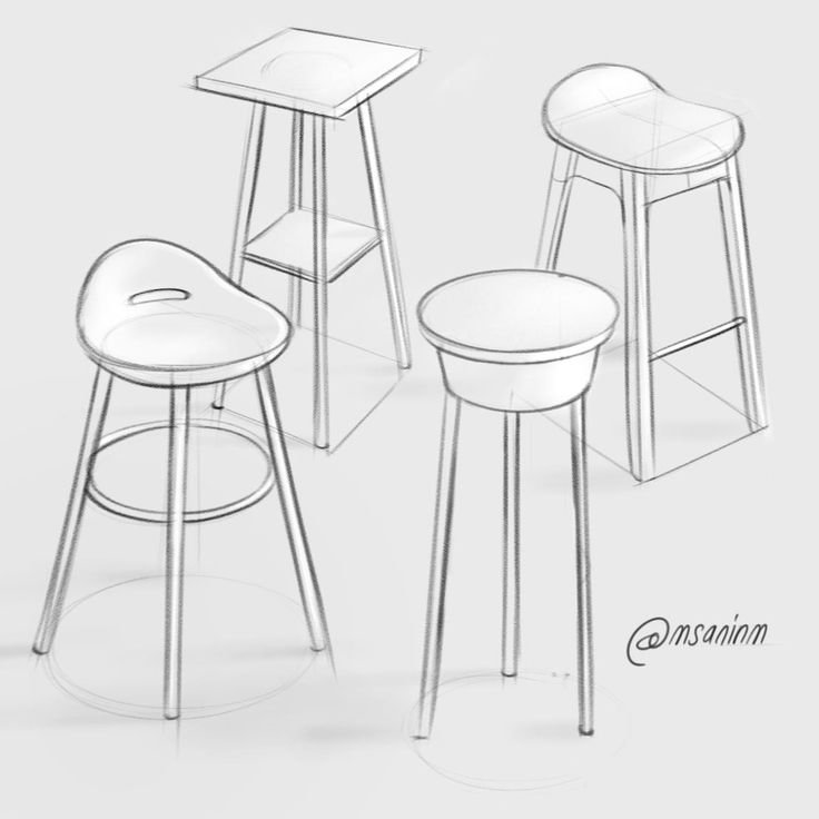 Табурет рисунок карандашом