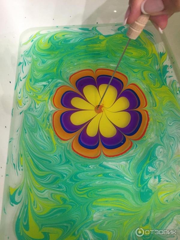 Рисование красками эбру