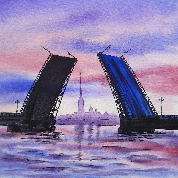Дворцовый мост Санкт-Петербург арт