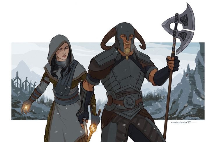 The Elder Scrolls Довакин арт