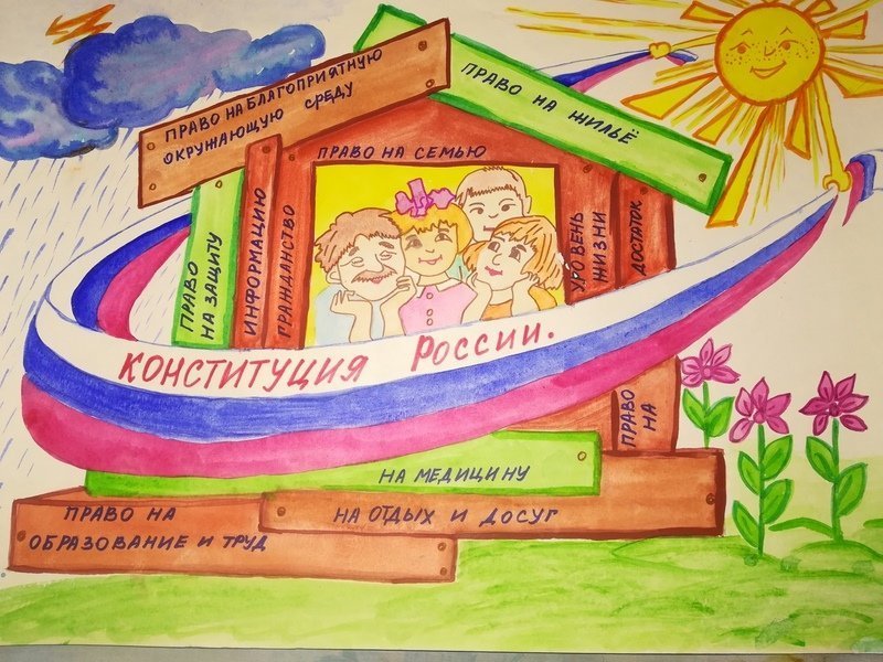 Рисунки детей Конституция глазами детей