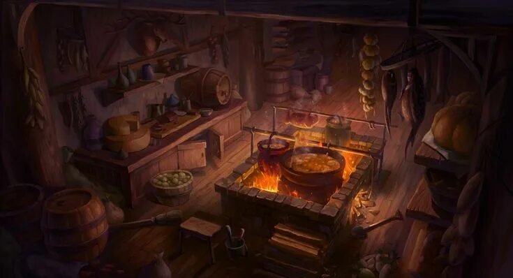 Средневековая кухня Concept Art