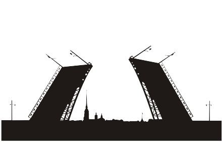 Дворцовый мост СПБ вектор