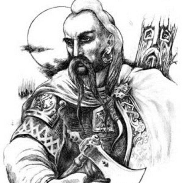 Князь Святослав Игоревич тату эскиз