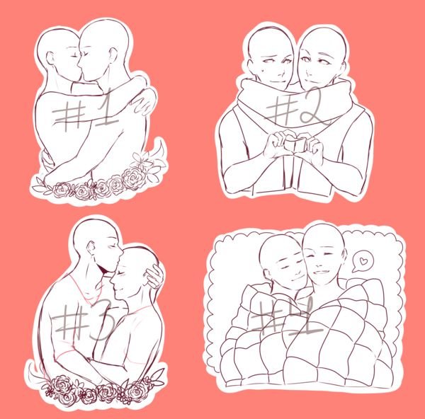 Позы для рисования пар