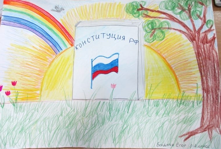 Детские рисунки ко Дню России