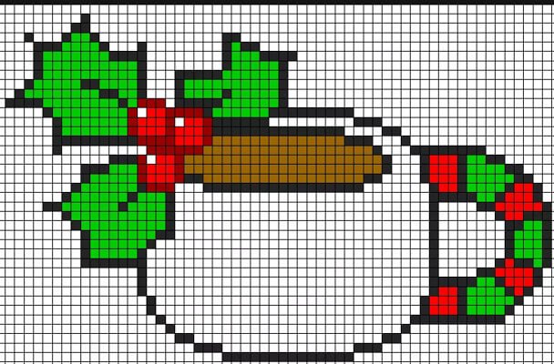 Новогодние картинки по клеточкам