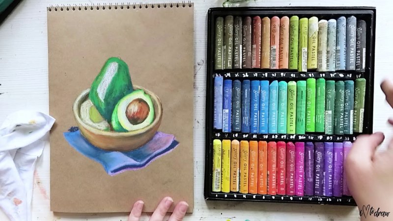 Рисунки масляными мелками для начинающих