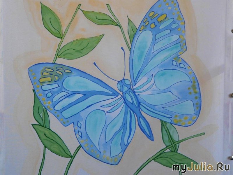 Бабочка батик рисунок