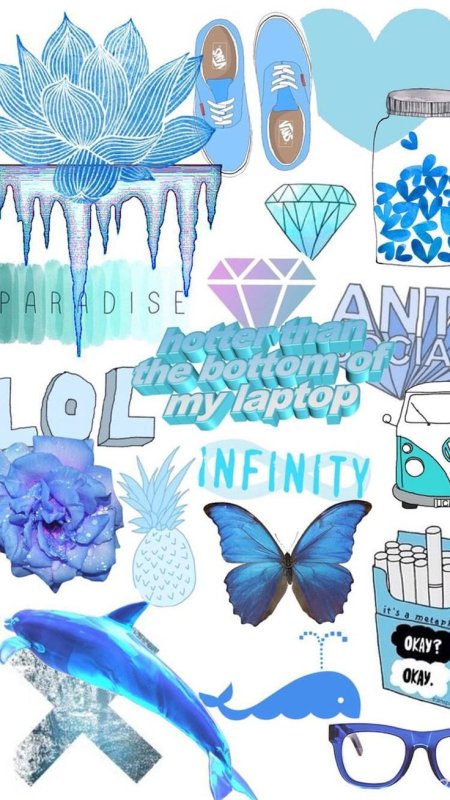 Наклейки голубого цвета